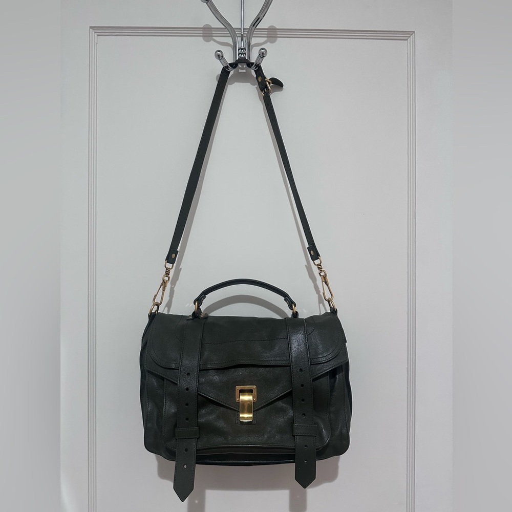 Proenza Schouler Medium PS1 in Deep Olive Green